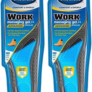 Dr. Scholl's Work Insoles (Pack ) // All-Day Shock Absorption And Reinforced Arch Support That Fits In Work Boots And More (For Men's 8-14, Also Available For Women's 6-10) 1 Pair (Pack of 2) 2 Count