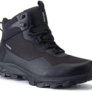 SHULOOK Men's Hiking Boots Waterproof Lightweight Breathable Anti-Slip Outdoor Boot Comfortable Work Hiker Trekking Shoes