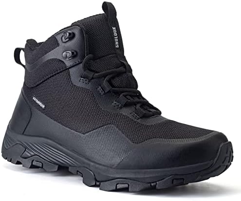 SHULOOK Men's Hiking Boots Waterproof Lightweight Breathable Anti-Slip Outdoor Boot Comfortable Work Hiker Trekking Shoes