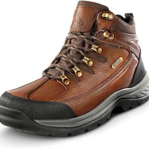 NORTIV 8 Men's Leather Waterproof Hiking Boots Mid Ankle Trekking Mountaineering Outdoor Boots