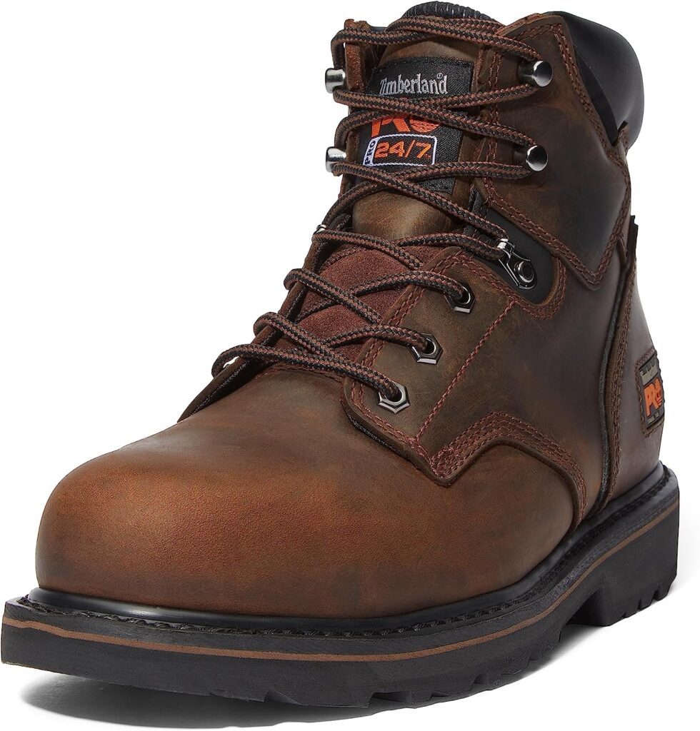 Timberland Mens Pit Boss 6 Inch Steel Safety Toe Industrial Work Boot
