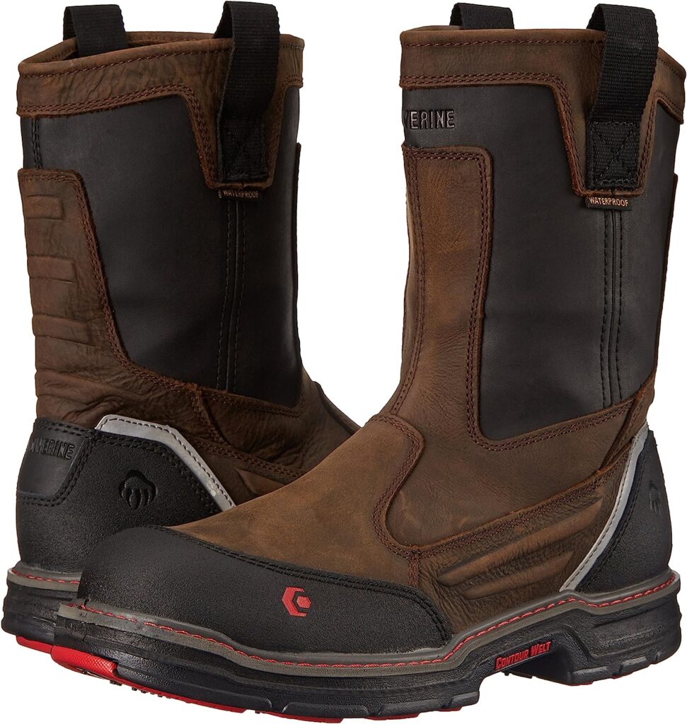 Wolverine Mens Overman Nano Toe 10 Inch Waterproof Contour Welt Work Boot