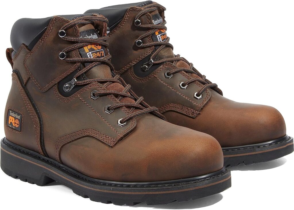 Timberland PRO Mens Pit Boss 6 Inch Steel Safety Toe Industrial Work Boot