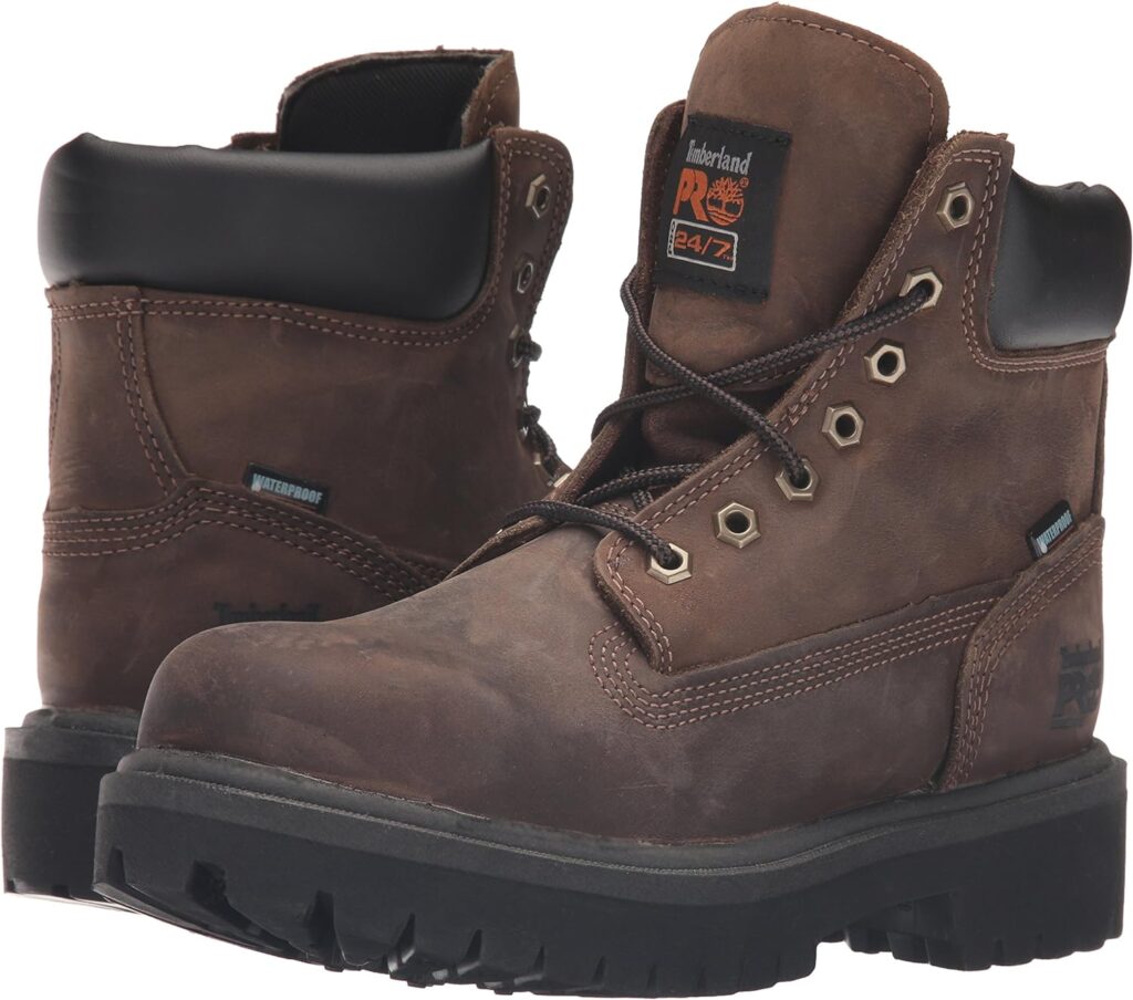 Timberland PRO Mens Direct Attach 6 Inch Steel Safety Toe Waterproof Insulated Work Boot