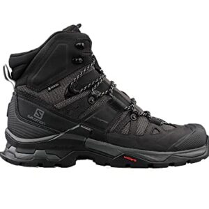 Salomon Quest 4 Gore-TEX Hiking Boots for Men, Magnet/Black/Quarry, 10