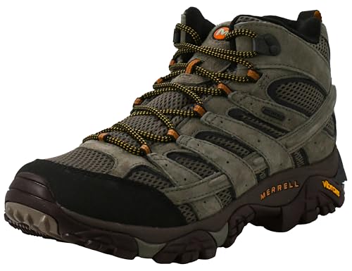 Merrell Men's Moab 2 Mid Waterproof Walnut Hiking Boot 11 W US