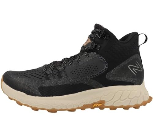 New Balance Men's Fresh Foam X Hierro Mid GTX V1 Trail Running Shoe, Black/Timberwolf, 11