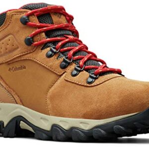 Columbia Men's Newton Ridge Plus II Suede Waterproof Boot, Breathable with High-Traction Grip,elk/mountain red,9