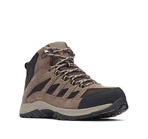 Columbia Men's Crestwood Mid Waterproof Hiking Boot, Breathable, High-Traction Grip, 13 Regular US, cordovan, squash