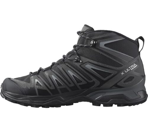 Salomon Men's X ULTRA PIONEER MID CLIMASALOMON™ WATERPROOF Hiking Boots for Men, Black / Magnet / Monument, 12.5