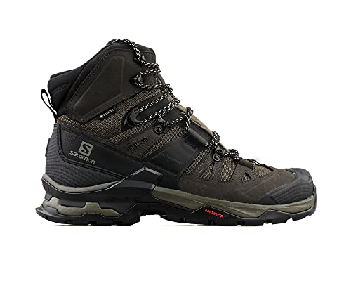 Salomon Quest 4 Gore-TEX Hiking Boots for Men, Olive Night/Peat/Safari, 10.5