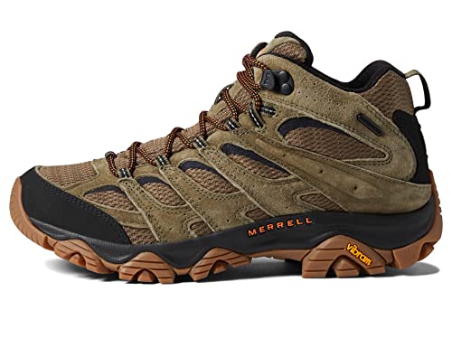 Merrell Men's Moab 3 Mid Waterproof Hiking Boot, Olive/Gum, 11