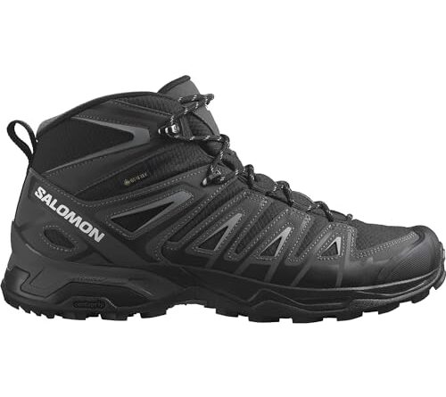 Salomon Men's X Ultra Pioneer Mid GTX, Black/Magnet/Monument, 10.5 US