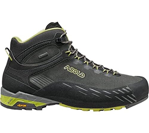 ASOLO Men's Eldo Mid LTH GV Light, Agile, Technical day Hiking Boots (Graphite/Green Oasis, 11.5)