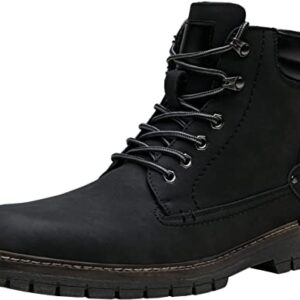 Jousen Mens Boots Fashion Casual Boot Hiking Zipper Chukka Boots for Men (AMY8118A black 10.5)