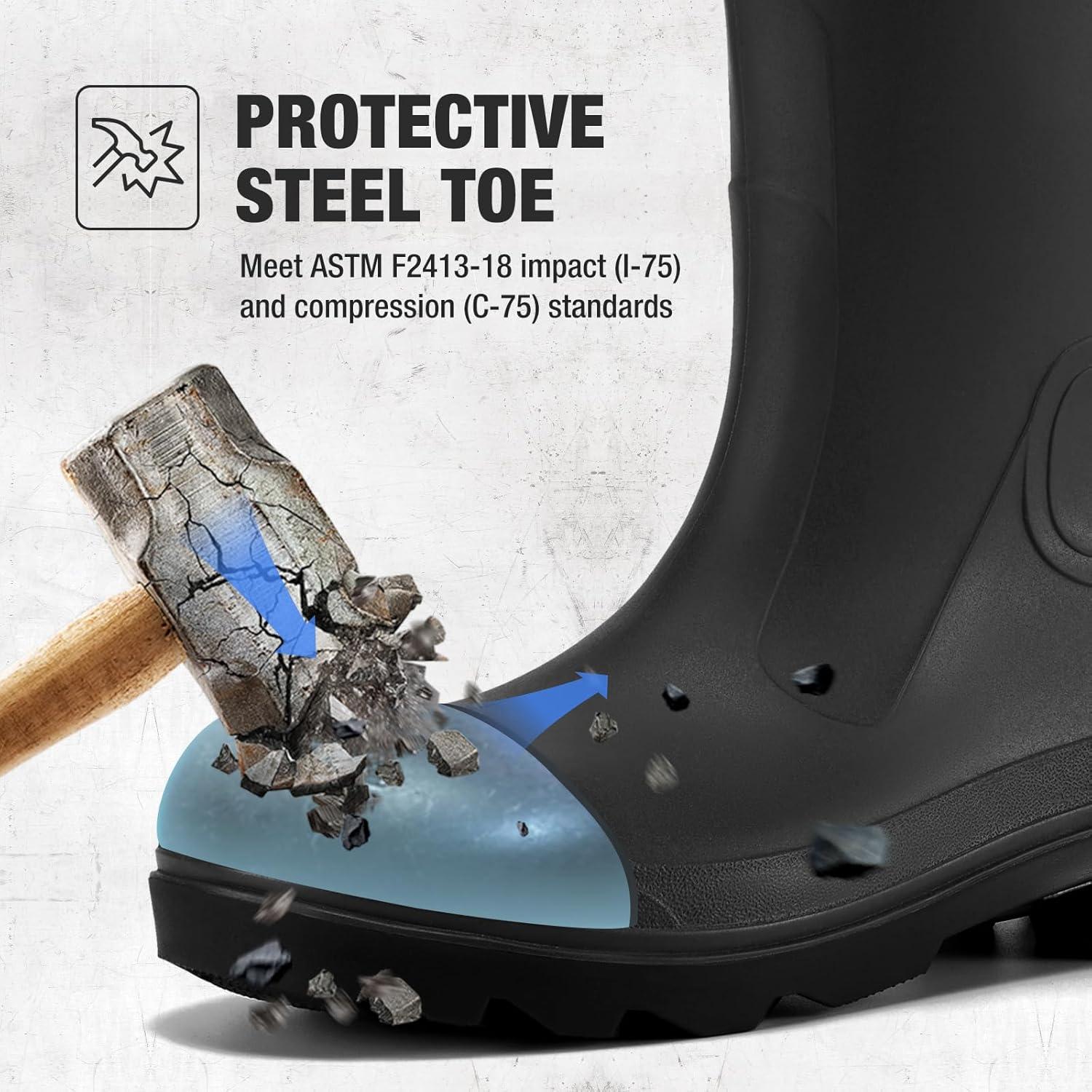 Testing NINGO Steel toe Rain Boots‌ for Our Work