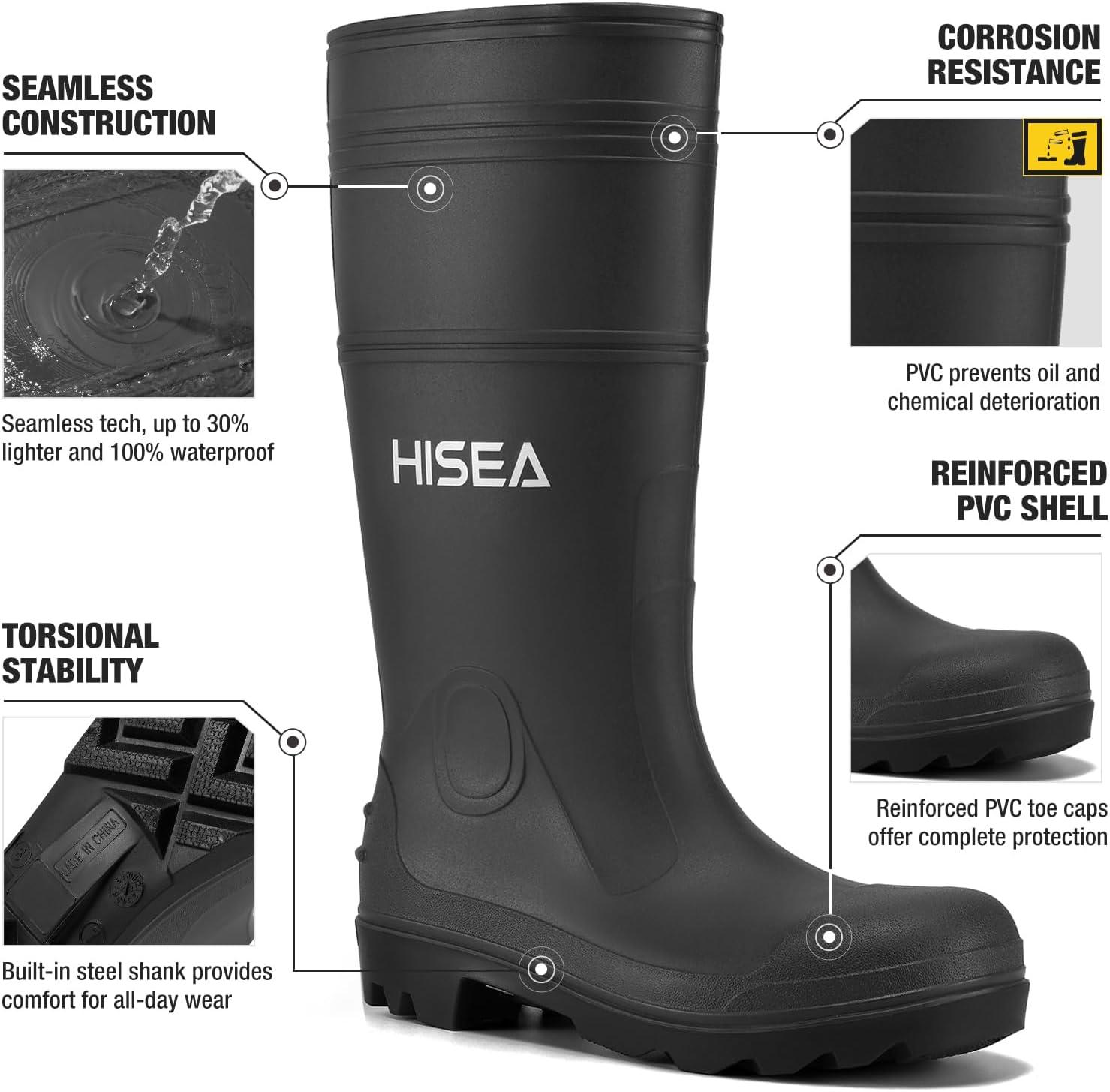 Testing HISEA ​men's ⁤Rain ⁣Boots in Tough Conditions