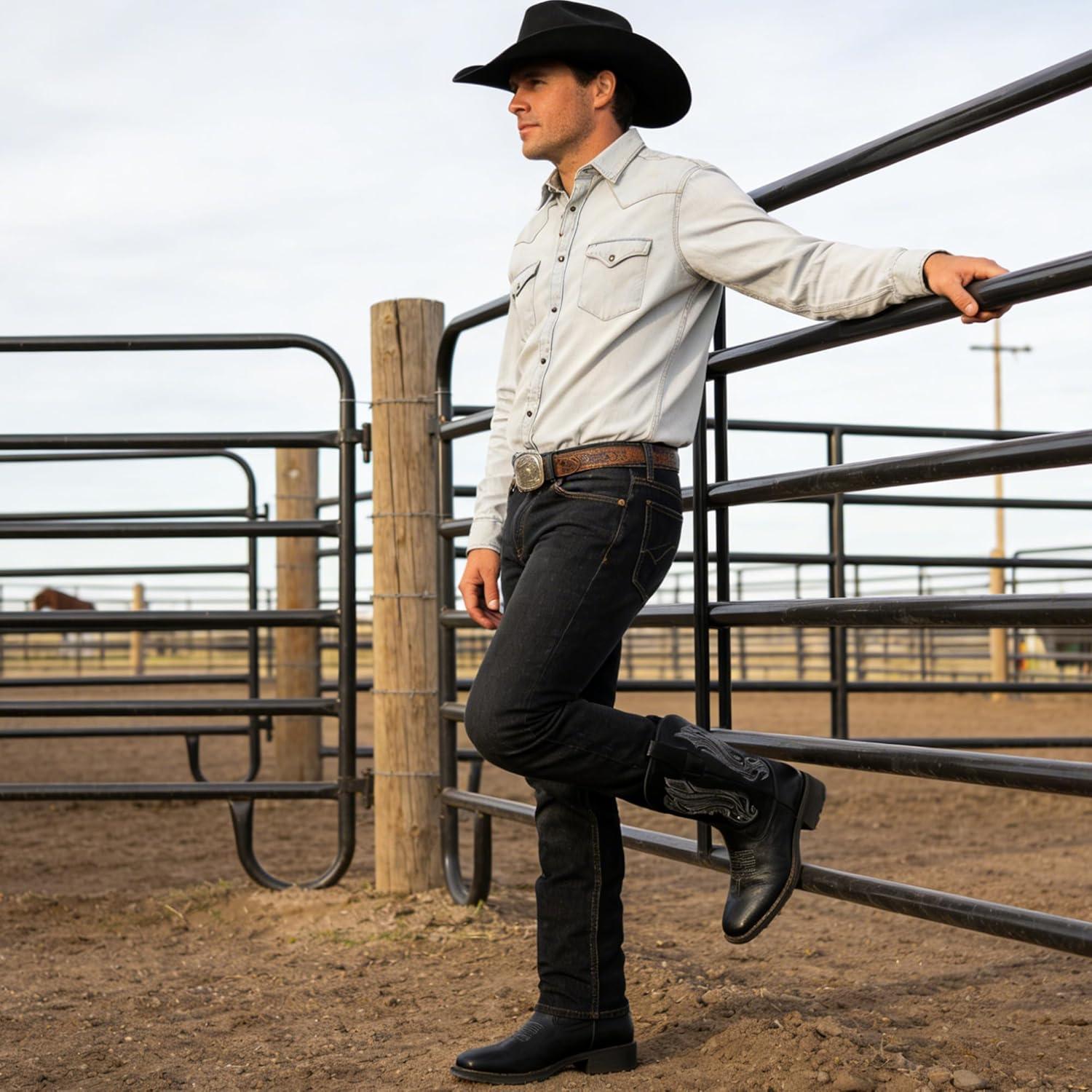 We try JOUSEN's Retro Cowboy Boots for Men