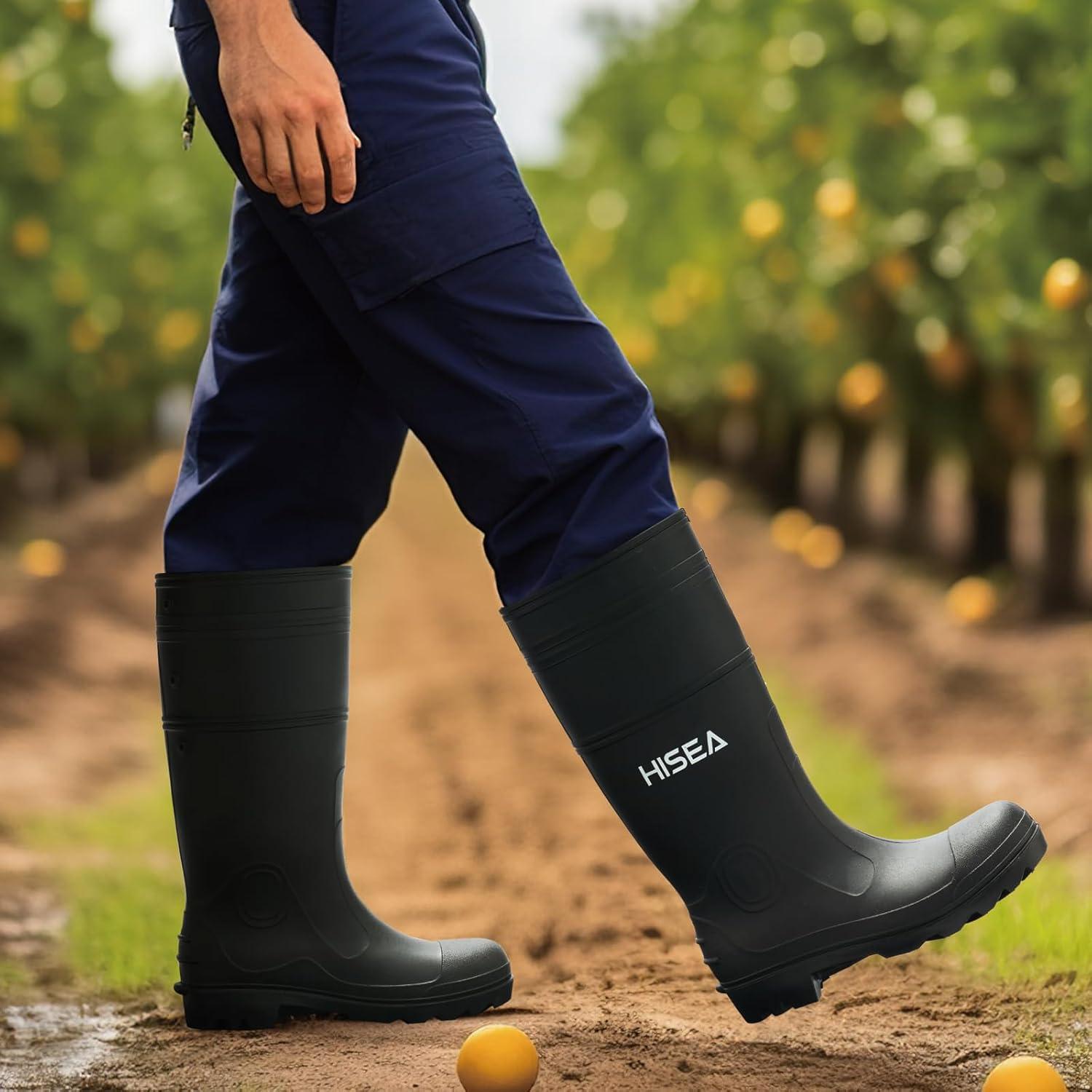Testing HISEA Men's Rain Boots ⁤in​ Tough Conditions