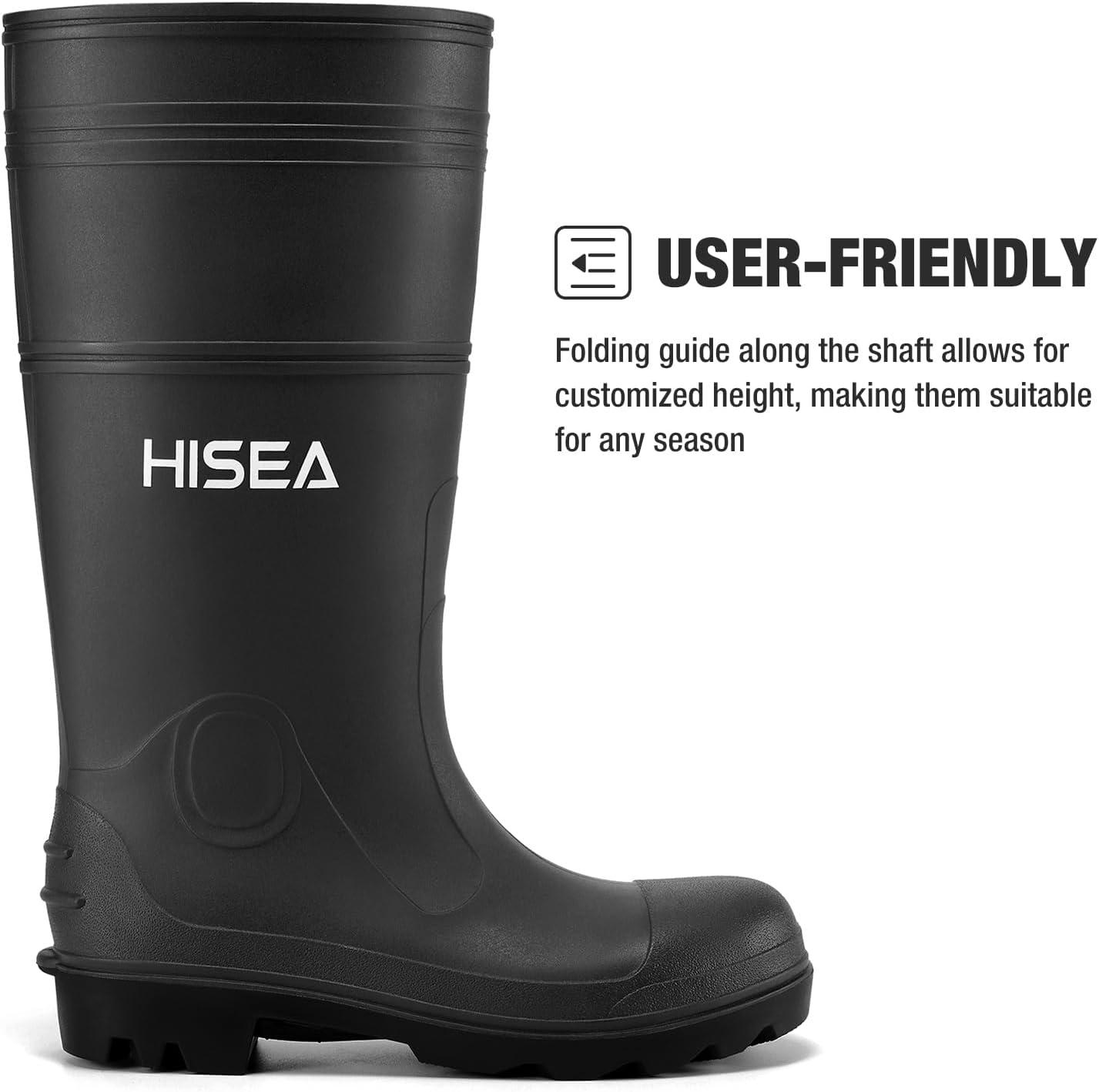 Testing HISEA Men's Rain ‌Boots in Tough Conditions
