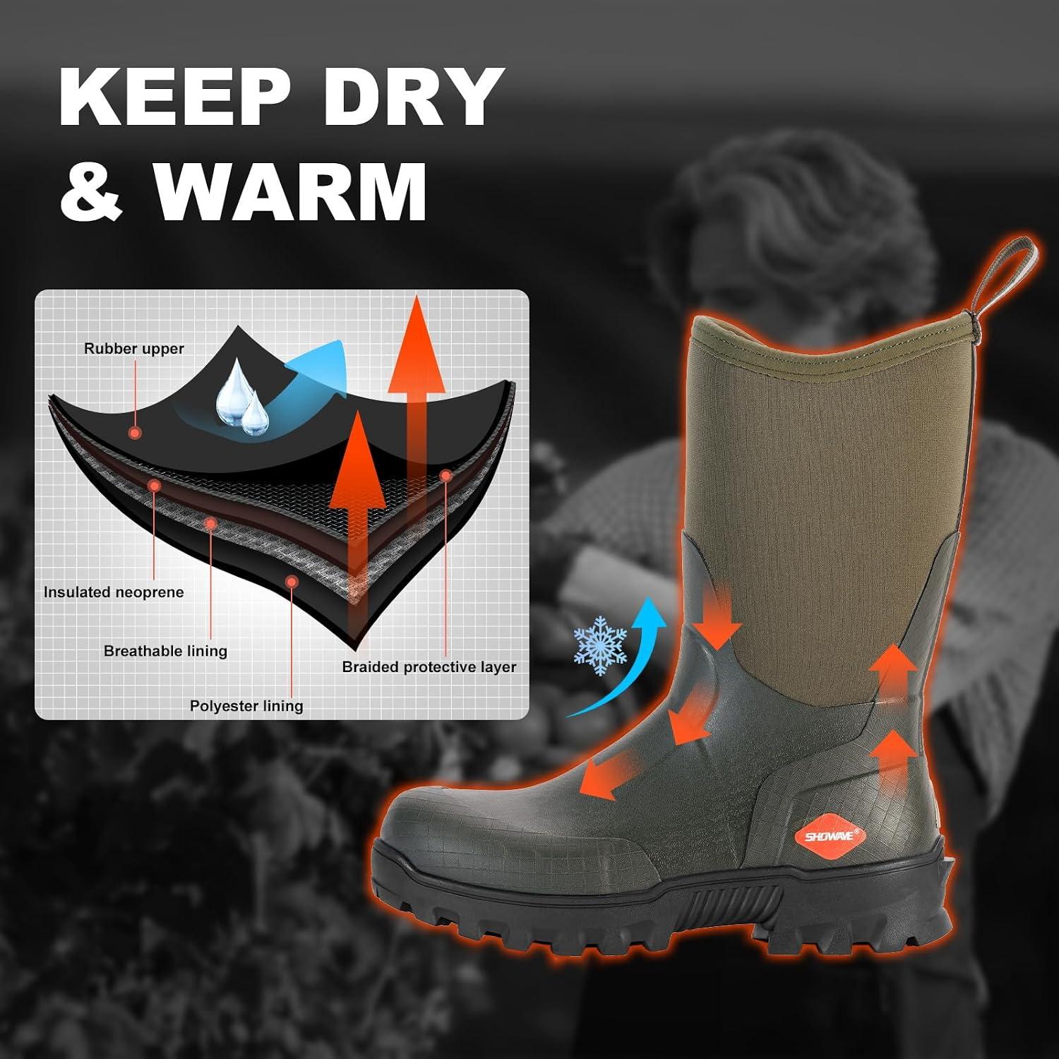Our Take on Showave's Rugged Mid-Calf⁤ Work Boots