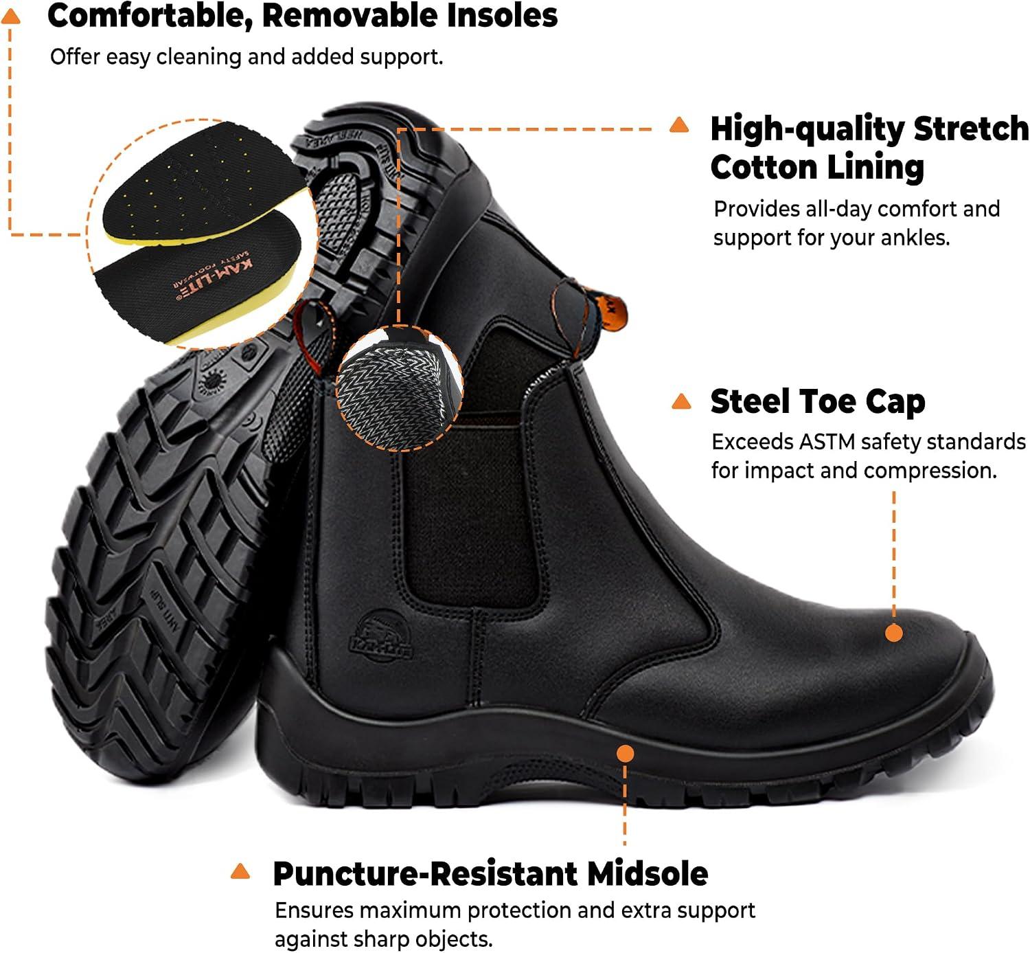 Our Take on KAM-LITE's Slip-On Steel Toe Work Boots