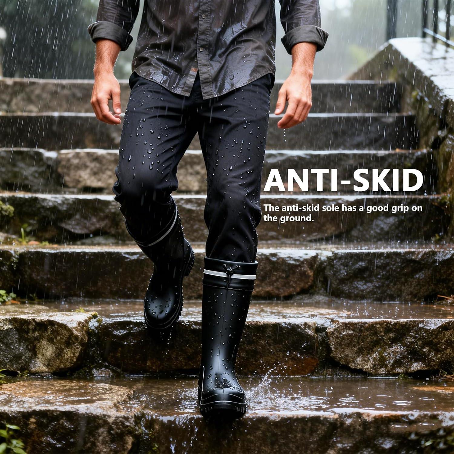Our Take on These Knee-High Men's Rain Boots