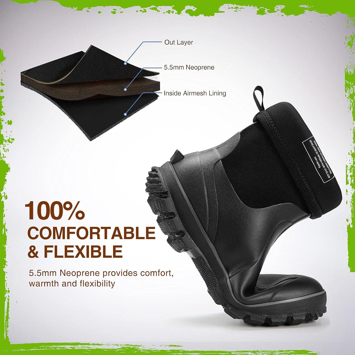 Testing TIDEWE Rubber Boots on Wet, Tough ground