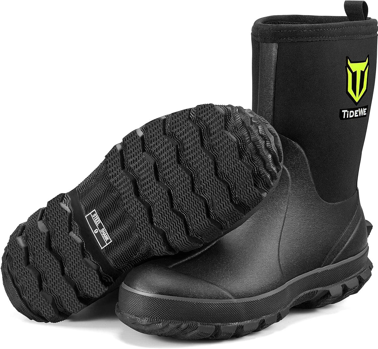 Testing TIDEWE Rubber Boots on Wet, Tough Ground