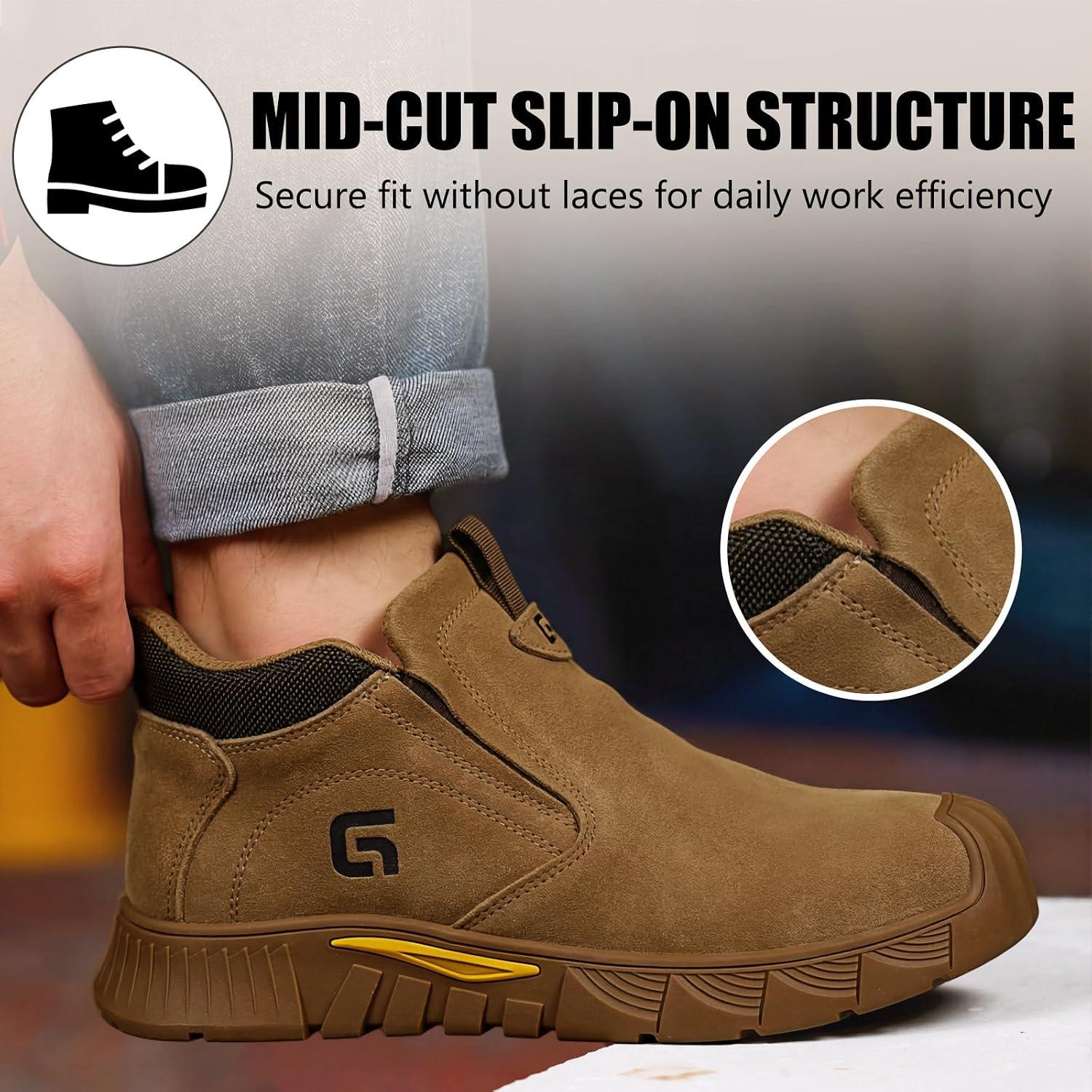 Our Take on GLANOUDUN's Mid-Top Steel Toe Slip-Ons