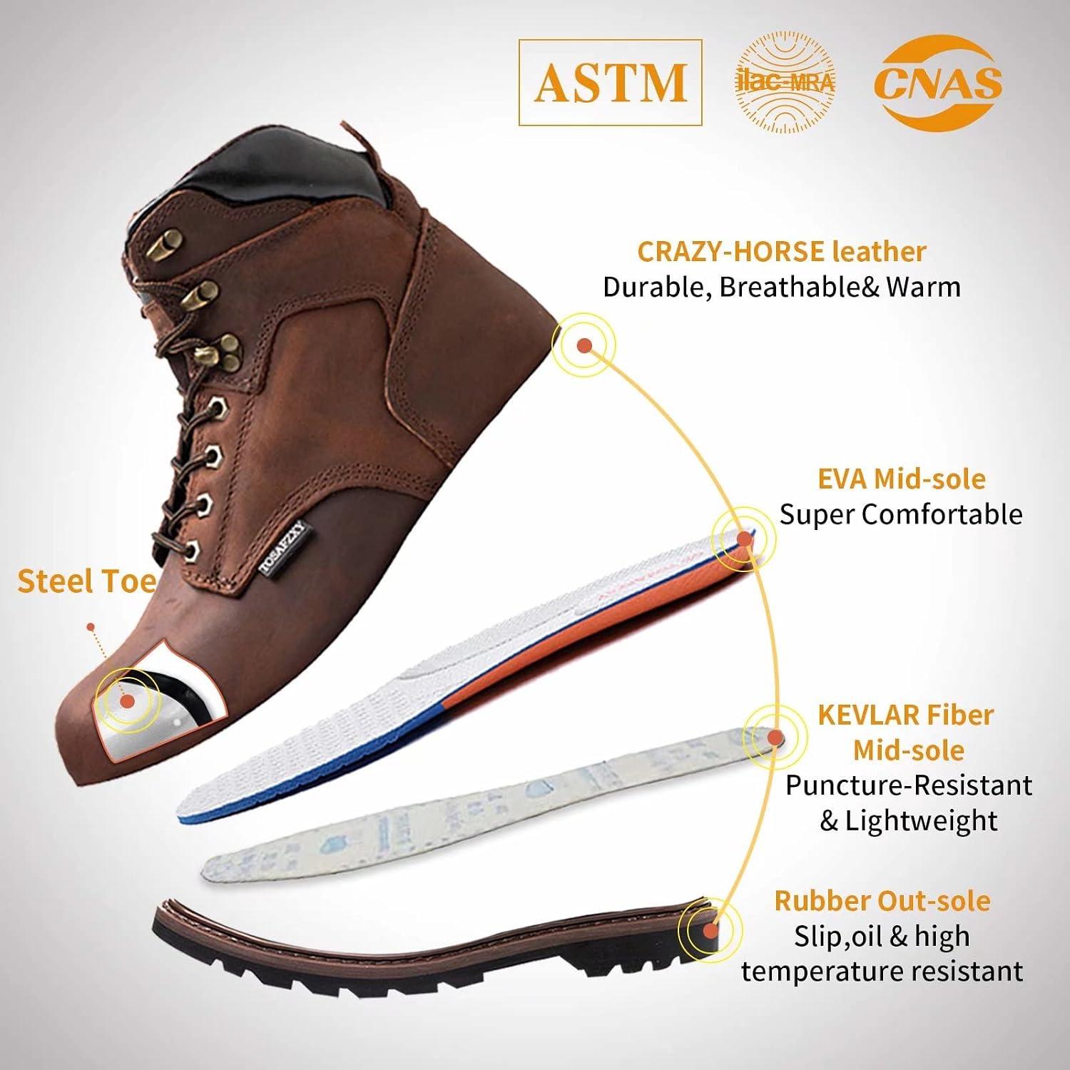 Our Hands-On Review of TOSAFZXY Steel Toe Boots