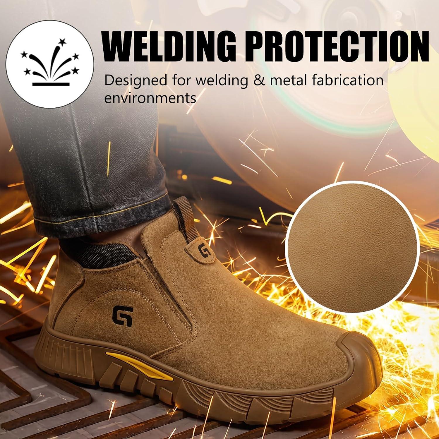 our Take on GLANOUDUN's Mid-Top Steel Toe Slip-Ons
